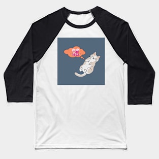 Dreaming cat Baseball T-Shirt